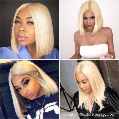 Wholesale Highlight Human Hair T Part Lace Wig Vendors, Piano 4/27 T Part Brazilian Human Hair Lace Front Bob Wig